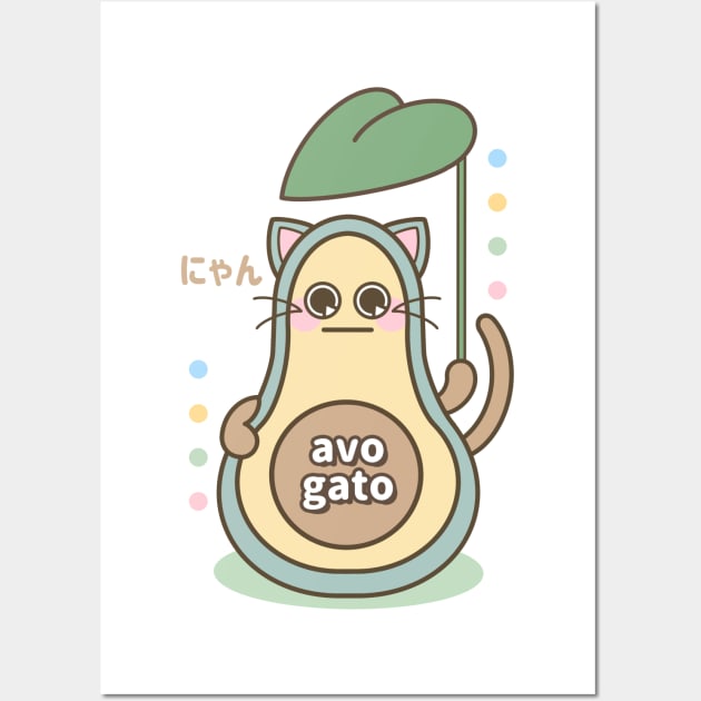 Avogato Kawaii Cat Wall Art by Tellu